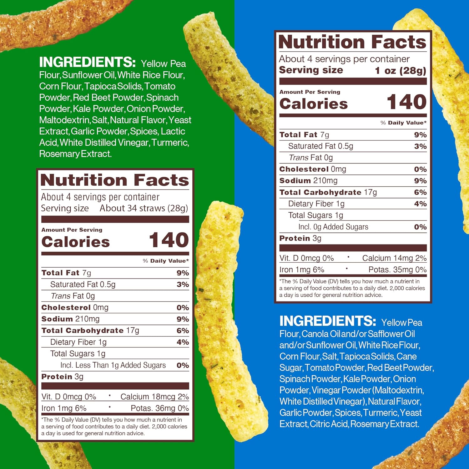 0.75 oz Veggie Straws Variety Pack